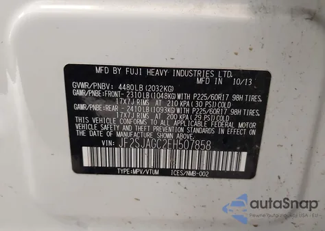 2014 Subaru Forester 2.5I Premium z USA, uszkodzony, nr VIN JF2SJAGC2EH507858